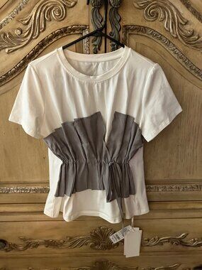 UNIQUE Corset Illusion Tee Shirt - ASIAN XL - RUNS SMALL- NWT